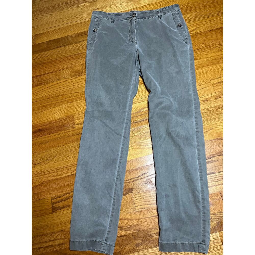 J.‎ Jill mid rise cement straight leg chinos button pockets 10 retro classic